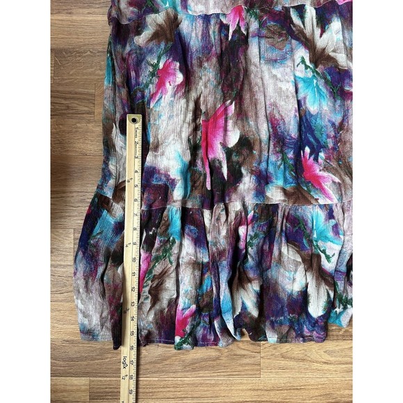 Soft Surroundings Womens Italian Dreams Maxi Dress Size XL Tiered Floral Modest - Picture 9 of 9